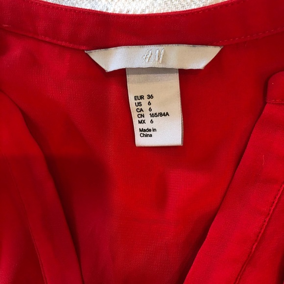 H&M mini ruffle red dress - Picture 4 of 10